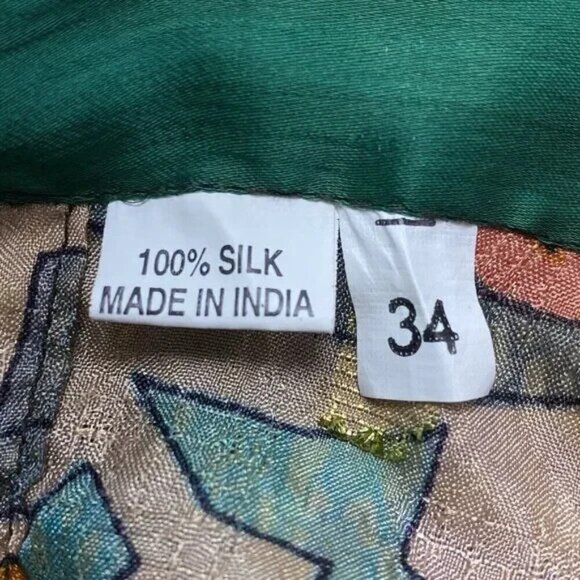 Women Silk Wrap Skirts Bundle of 2 One Size Multicolor Boho Sari Festive 5-5 - Picture 11 of 15